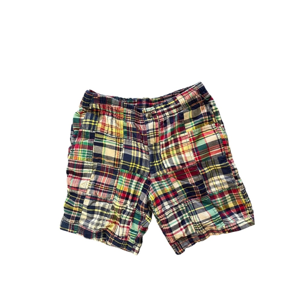 Polo Ralph Lauren Kids Patchwork Madras Plaid Shorts Multi Color Size 10
